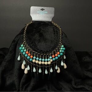 Gold Multicolor Beaded Necklace